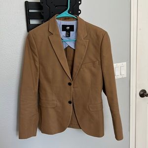 H&M slim fit khaki suit jacket & pants